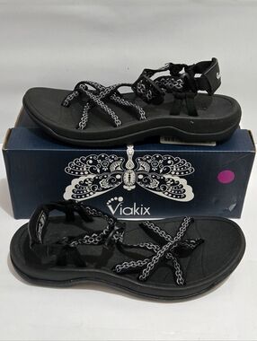 Viakix Arch Support Hiking Sandals Women's Strappy Comfort Outdoor Size 7